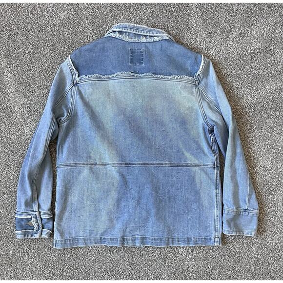 ZADIG & VOLTAIRE Kick Destroy Zip Jacket Jacket Patchwork Pockets Womens Size M - Picture 8 of 8